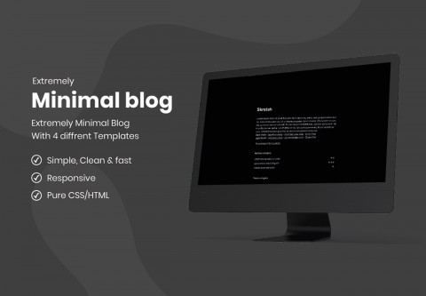 Minimal blog (HTML & CSS Blog Template) Dark & Light